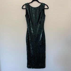Dress the population green sequin. Size S